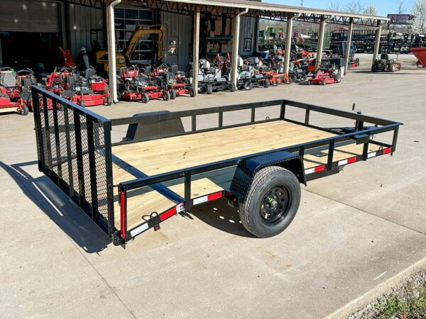 6'4" x 12 Powder Coated Dovetail Utility Trailer 3500lb Axle Powder Coated - Image 8