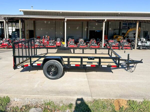 6'4" x 12 Powder Coated Dovetail Utility Trailer 3500lb Axle Powder Coated - Image 9
