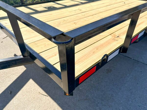 6'4" x 12 Powder Coated Dovetail Utility Trailer 3500lb Axle Powder Coated - Image 13