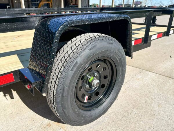 6'4" x 12 Powder Coated Dovetail Utility Trailer 3500lb Axle Powder Coated - Image 17