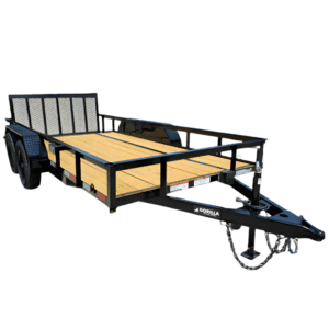 6'4" x 14 Utility Trailer Powder Coated Dovetail (2) 3500 Axles 7k GVWR