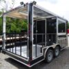 8.5' x 14' Black Concession BBQ Food Event Catering Trailer - Image 6