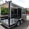 8.5' x 14' Black Concession BBQ Food Event Catering Trailer - Image 4