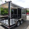 8.5' x 14' Black Concession BBQ Food Event Catering Trailer - Image 24