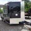 8.5' x 14' Black Concession BBQ Food Event Catering Trailer - Image 37