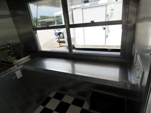 8.5' x 14' Black Concession BBQ Food Event Catering Trailer - Image 8