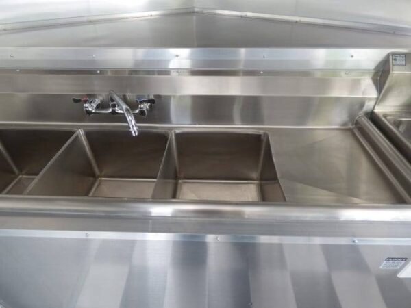 8.5' x 14' Black Concession BBQ Food Event Catering Trailer - Image 30