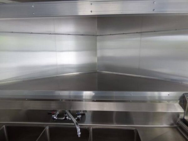 8.5' x 14' Black Concession BBQ Food Event Catering Trailer - Image 23