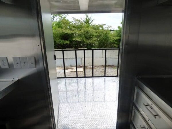 8.5' x 14' Black Concession BBQ Food Event Catering Trailer - Image 35