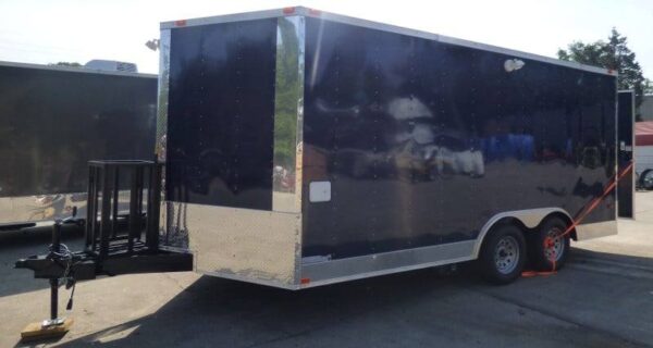 8.5' x 16' Concession Food Trailer Indigo Blue Catering Event - Image 5
