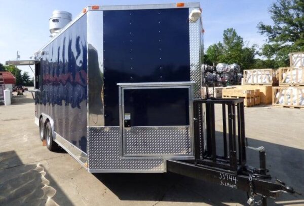 8.5' x 16' Concession Food Trailer Indigo Blue Catering Event - Image 31