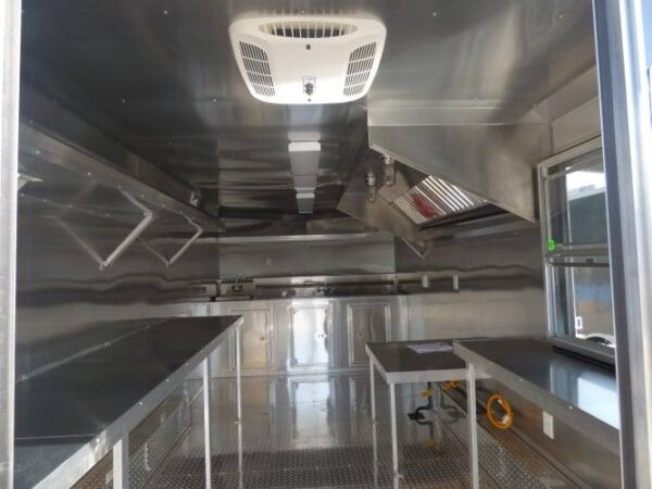 8.5' x 16' Concession Food Trailer Indigo Blue Catering Event - Image 9