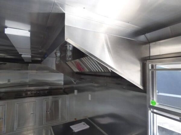8.5' x 16' Concession Food Trailer Indigo Blue Catering Event - Image 3