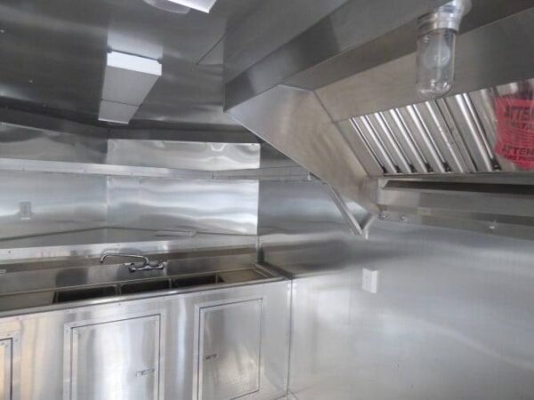 8.5' x 16' Concession Food Trailer Indigo Blue Catering Event - Image 7