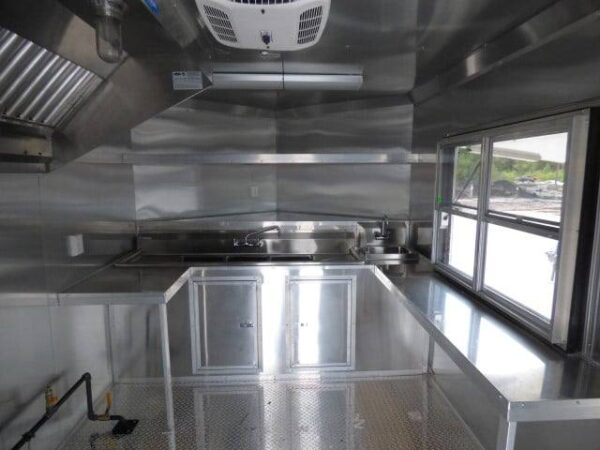 8.5' x 16' Concession Food Trailer Red BBQ Event Catering - Image 8