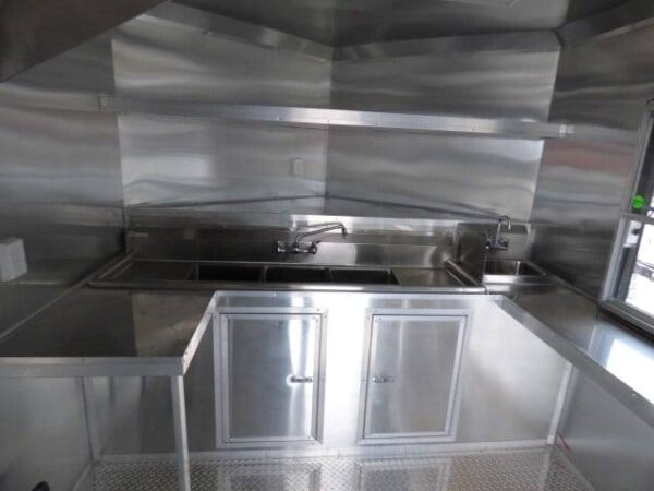 8.5' x 16' Concession Food Trailer Red BBQ Event Catering - Image 16
