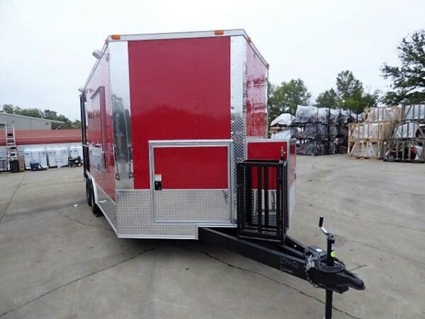 8.5' x 16' Concession Food Trailer Red BBQ Event Catering - Image 14