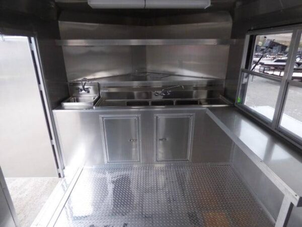 8.5' x 16' Concession BBQ Food Trailer Yellow Event Catering - Image 20
