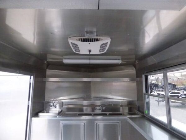 8.5' x 16' Concession BBQ Food Trailer Yellow Event Catering - Image 15