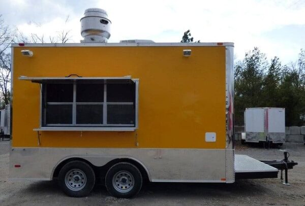 8.5' x 14' Concession Food Trailer Yellow Event Catering - Image 42