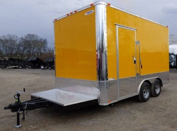 8.5' x 14' Concession Food Trailer Yellow Event Catering - Image 4