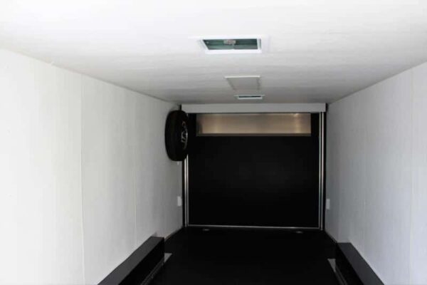 Enclosed Car Trailers For Sale 2023 24′ Spread Axles Rear Wing Finished Interior with Cabinets - Image 3