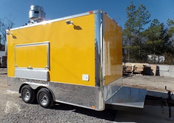 8.5' x 14' Concession Food Trailer Yellow Event Catering - Image 21