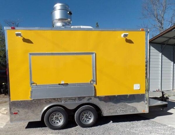 8.5' x 14' Concession Food Trailer Yellow Event Catering - Image 30