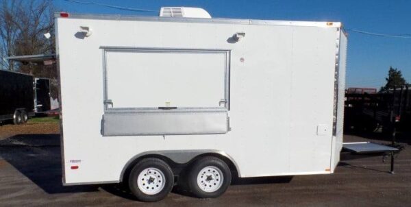 8.5' x 14' White Concession Food Trailer Event Catering - Image 27