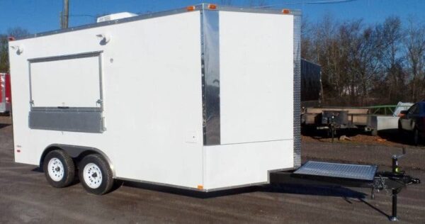 8.5' x 14' White Concession Food Trailer Event Catering - Image 40