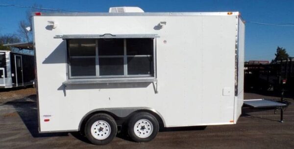8.5' x 14' White Concession Food Trailer Event Catering - Image 5
