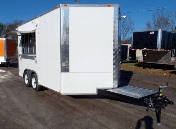 8.5' x 14' White Concession Food Trailer Event Catering - Image 21