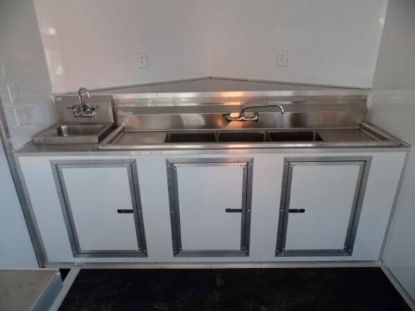 8.5' x 14' White Concession Food Trailer Event Catering - Image 20