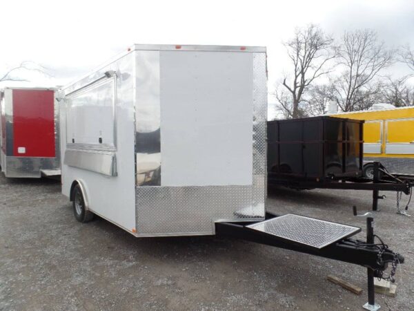 8.5' x 12' Concession Trailer White Event Catering Food - Image 3