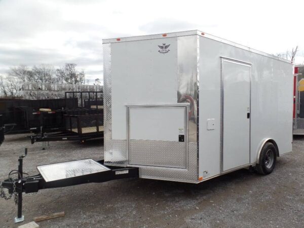 8.5' x 12' Concession Trailer White Event Catering Food - Image 2