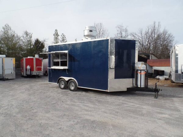 8.5' x 16' Concession Food Indigo Blue Trailer With Appliances - Image 12