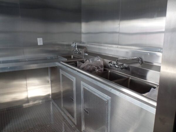 8.5' x 16' Concession Food Indigo Blue Trailer With Appliances - Image 3