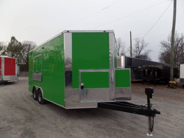 8.5' x 16' Concession Food Trailer Electric Green - Image 10