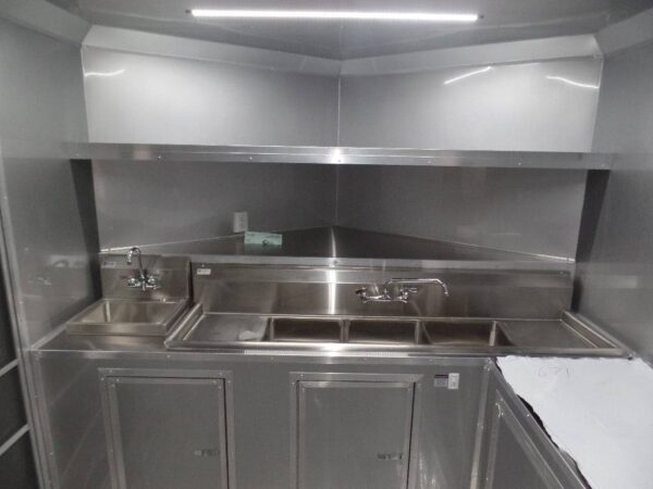 8.5' x 16' Concession Food Trailer Electric Green - Image 24