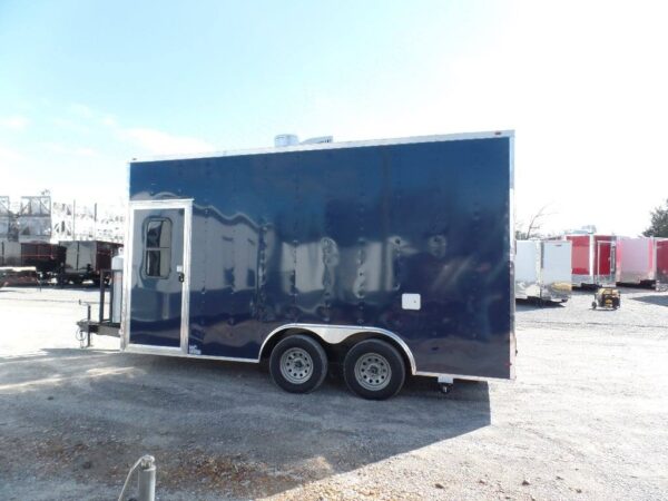 8.5' x 16' Concession Food Indigo Blue Trailer With Appliances - Image 21