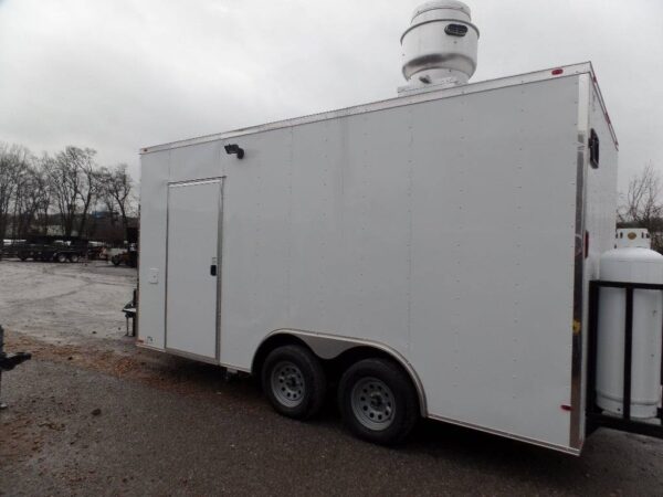 8.5' x 16' Concession Food Catering White Trailer - Image 6