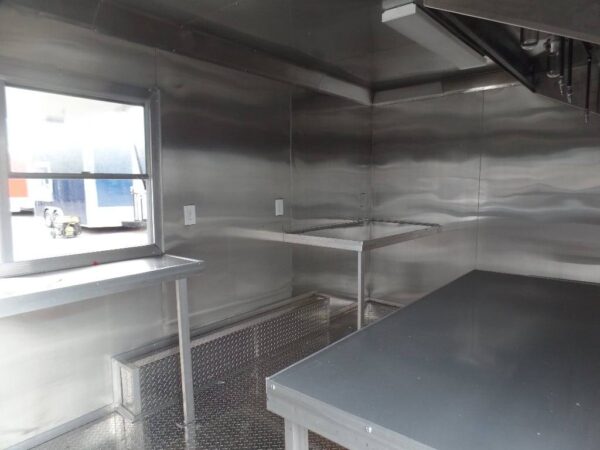 8.5' x 16' Concession Food Catering White Trailer - Image 3