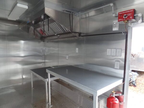8.5' x 16' Concession Food Catering White Trailer - Image 13
