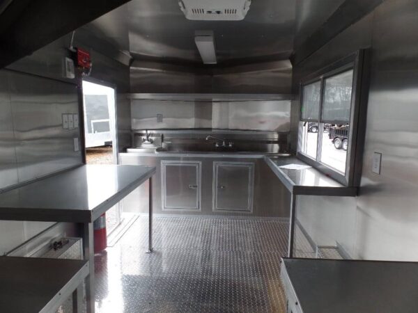 8.5' x 16' Concession Food Catering White Trailer - Image 12