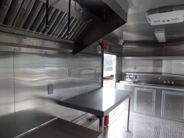 8.5' x 16' Concession Food Catering White Trailer - Image 8