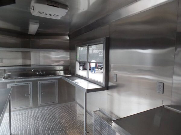 8.5' x 16' Concession Food Catering White Trailer - Image 21