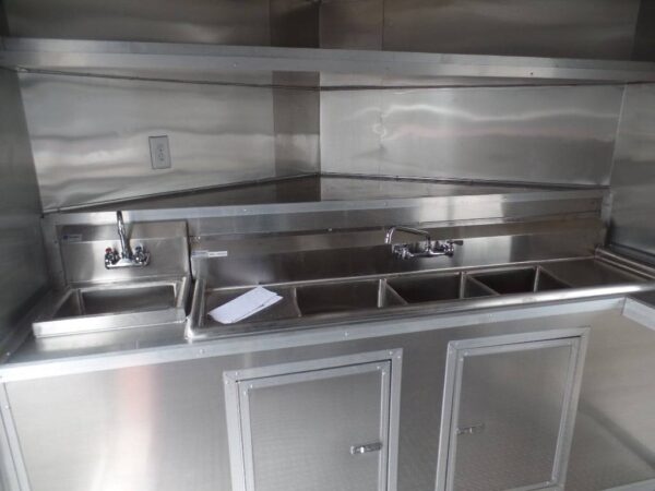 8.5' x 16' Concession Food Catering White Trailer - Image 4