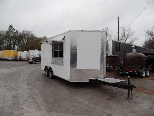 8.5' x 16' Concession Food Catering White Trailer - Image 2