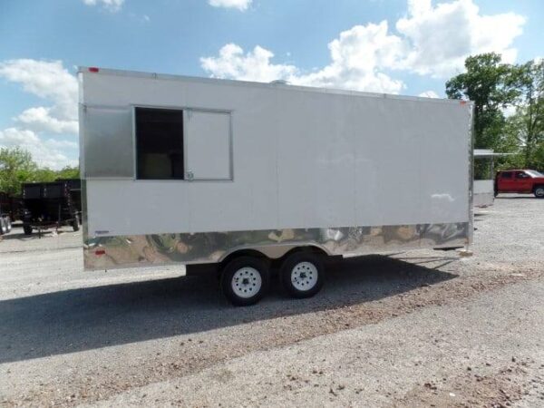 8.5 x 20 Concession Food Trailer White Event Catering - Image 13