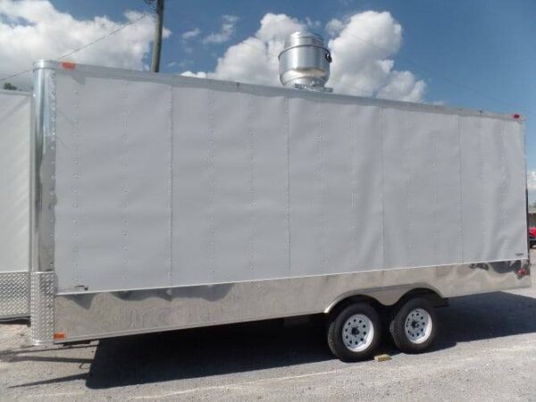 8.5 x 20 Concession Food Trailer White Event Catering - Image 4